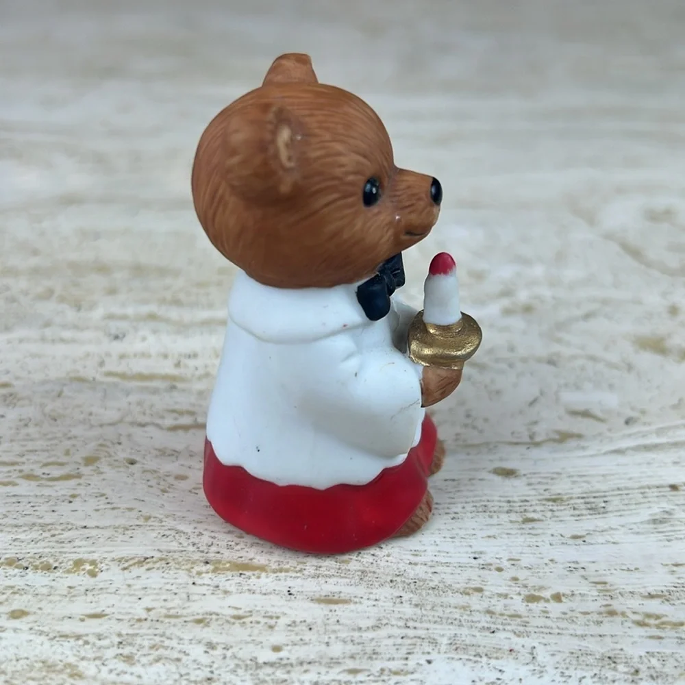 Homco bear with candle Christmas decoration